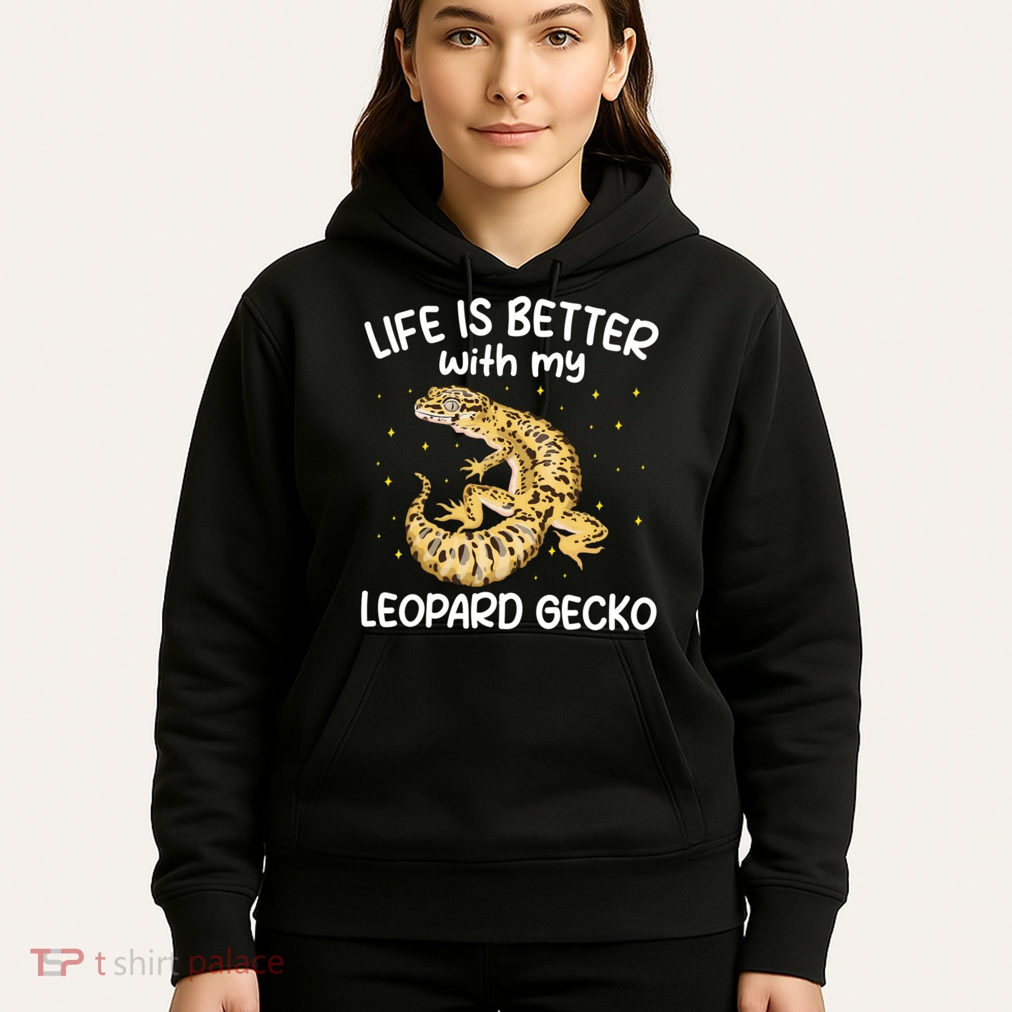 Life Is Better With My Leopard Gecko Funny Hoodie