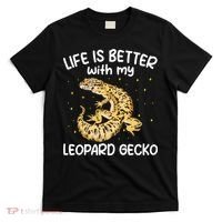 Life Is Better With My Leopard Gecko Funny T-Shirt thumb 0
