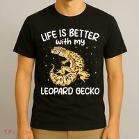 Life Is Better With My Leopard Gecko Funny T-Shirt thumb 3