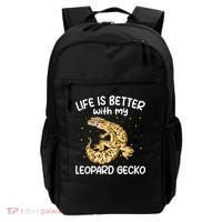 Life Is Better With My Leopard Gecko Funny Backpack thumb 0