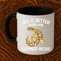 Life Is Better With My Leopard Gecko Funny Coffee Mug thumb 2