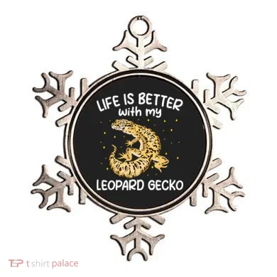 Life Is Better With My Leopard Gecko Funny Ornament