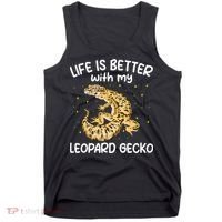 Life Is Better With My Leopard Gecko Funny Tank Top thumb 0