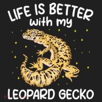 Life Is Better With My Leopard Gecko Funny Golf Towel thumb 3
