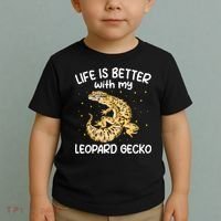 Life Is Better With My Leopard Gecko Funny Toddler T-Shirt thumb 2