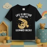 Life Is Better With My Leopard Gecko Funny Toddler T-Shirt thumb 3