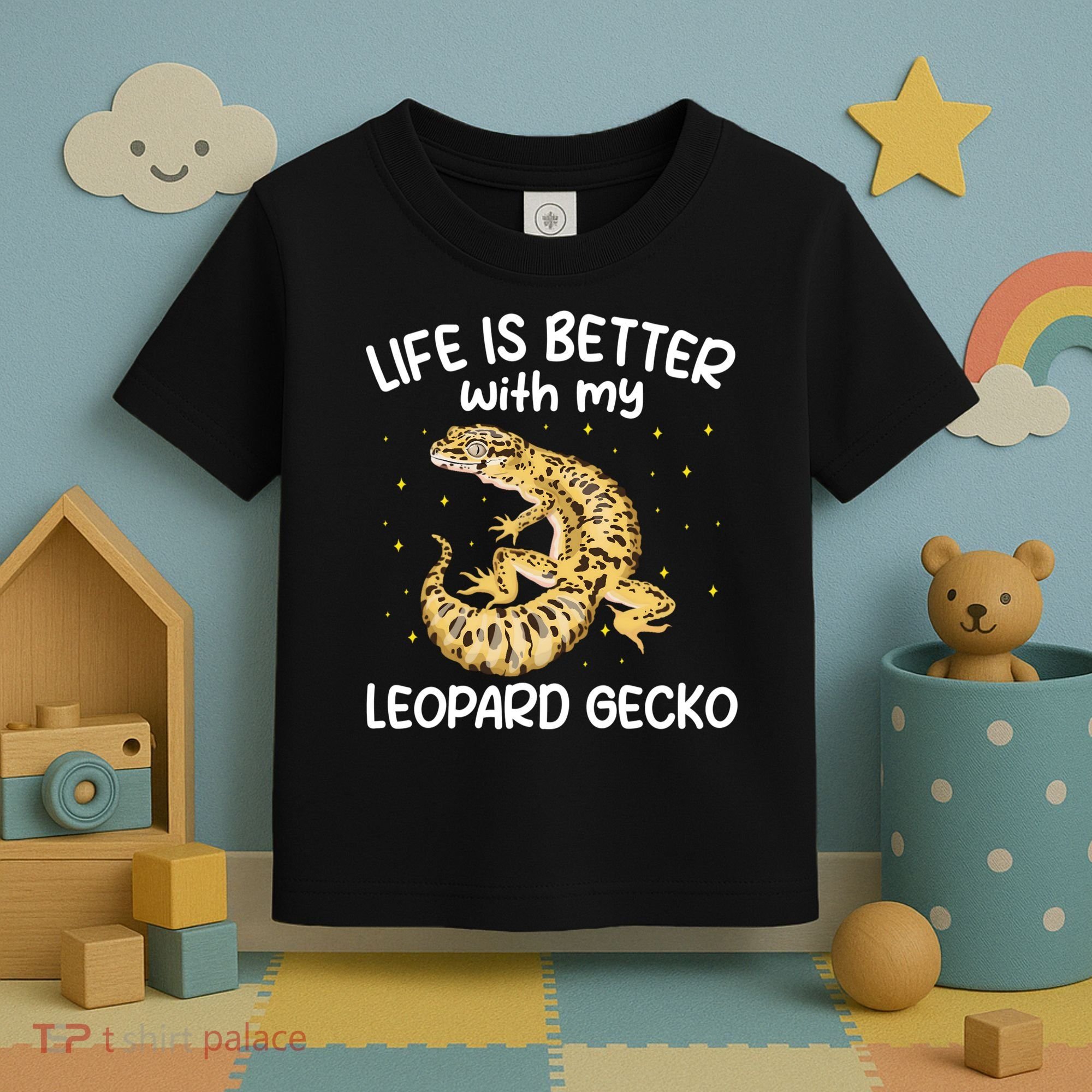 Life Is Better With My Leopard Gecko Funny Toddler T-Shirt