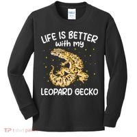 Life Is Better With My Leopard Gecko Funny Kids Long Sleeve Shirt thumb 0