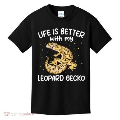 Life Is Better With My Leopard Gecko Funny Kids T-Shirt