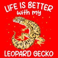 Life Is Better With My Leopard Gecko Funny Santa Hat thumb 1