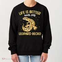 Life Is Better With My Leopard Gecko Funny Women's Sweatshirt thumb 0