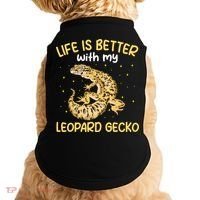 Life Is Better With My Leopard Gecko Funny Doggie Tank thumb 0