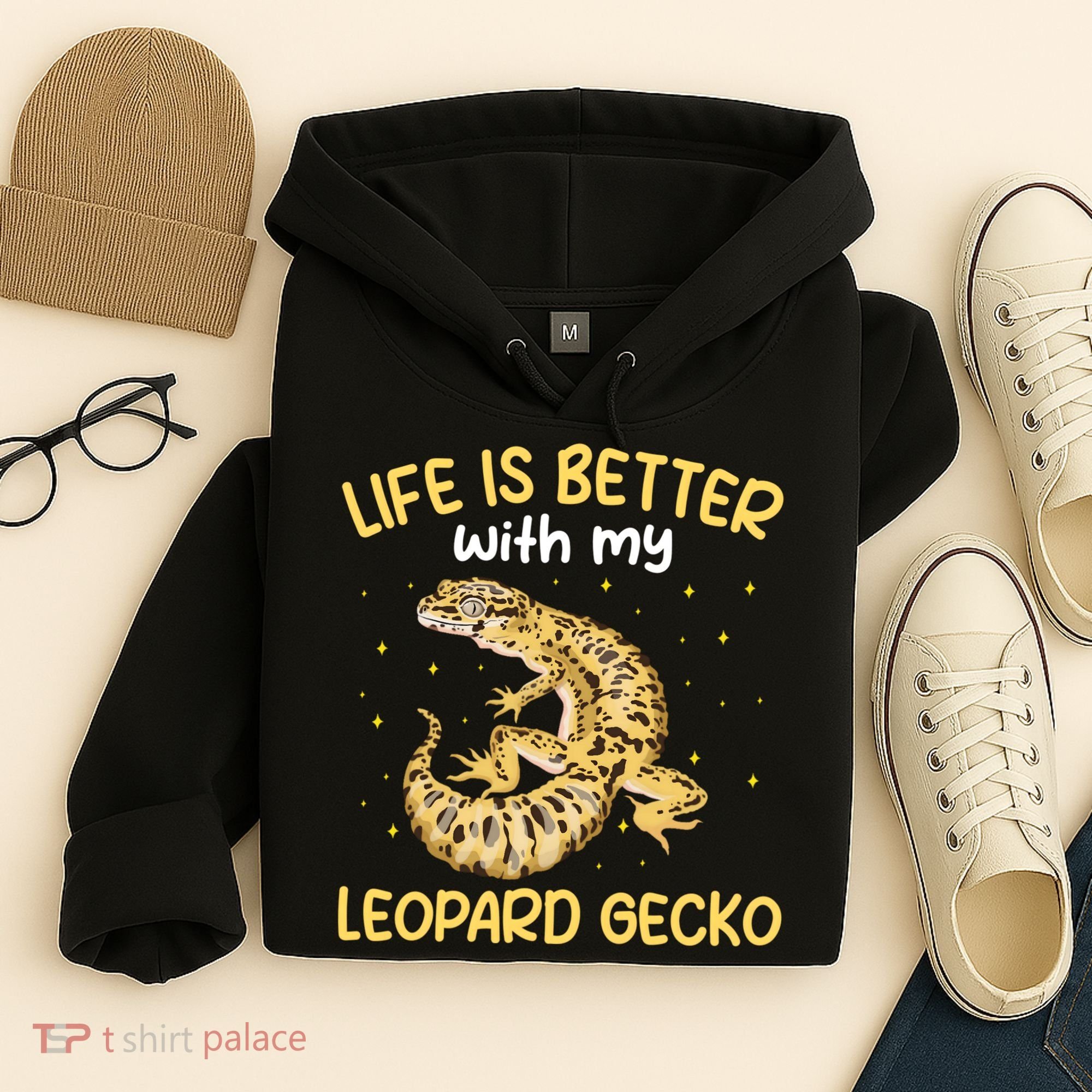 Life Is Better With My Leopard Gecko Funny Hoodie