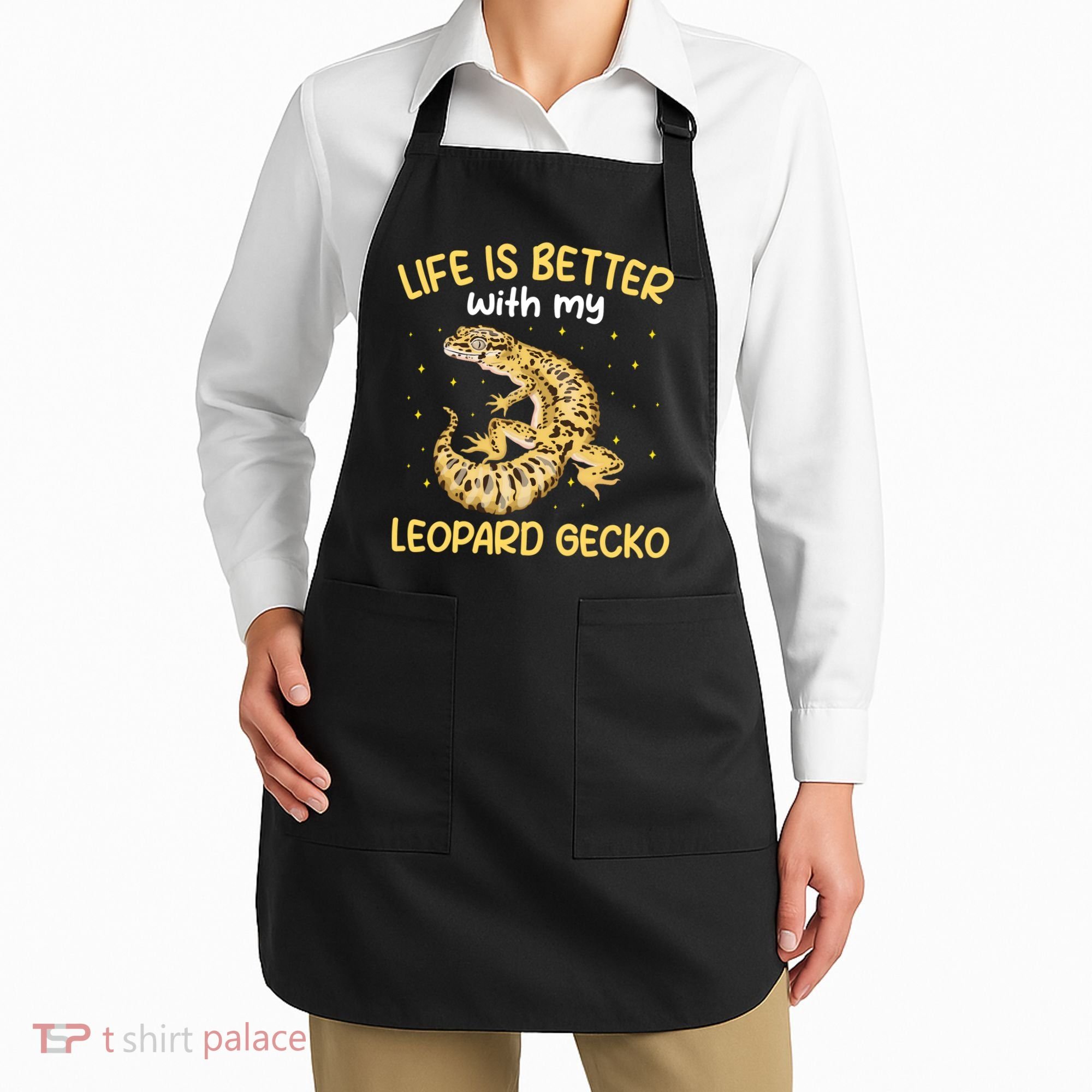 Life Is Better With My Leopard Gecko Funny Apron