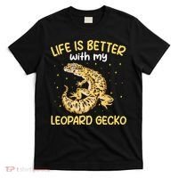 Life Is Better With My Leopard Gecko Funny T-Shirt thumb 0