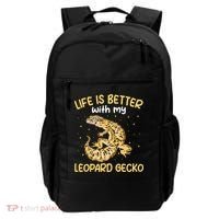 Life Is Better With My Leopard Gecko Funny Backpack thumb 0