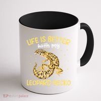 Life Is Better With My Leopard Gecko Funny Coffee Mug thumb 1