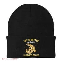 Life Is Better With My Leopard Gecko Funny Beanie thumb 0