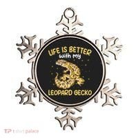 Life Is Better With My Leopard Gecko Funny Ornament thumb 0