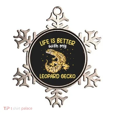 Life Is Better With My Leopard Gecko Funny Ornament