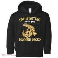Life Is Better With My Leopard Gecko Funny Toddler Hoodie thumb 0