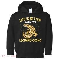 Life Is Better With My Leopard Gecko Funny Toddler Hoodie thumb 0