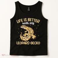 Life Is Better With My Leopard Gecko Funny Tank Top thumb 2
