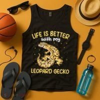 Life Is Better With My Leopard Gecko Funny Tank Top thumb 4