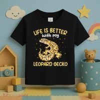 Life Is Better With My Leopard Gecko Funny Toddler T-Shirt thumb 3