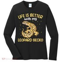 Life Is Better With My Leopard Gecko Funny Women's Long Sleeve Shirt thumb 0