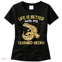 Life Is Better With My Leopard Gecko Funny Women's T-Shirt thumb 0