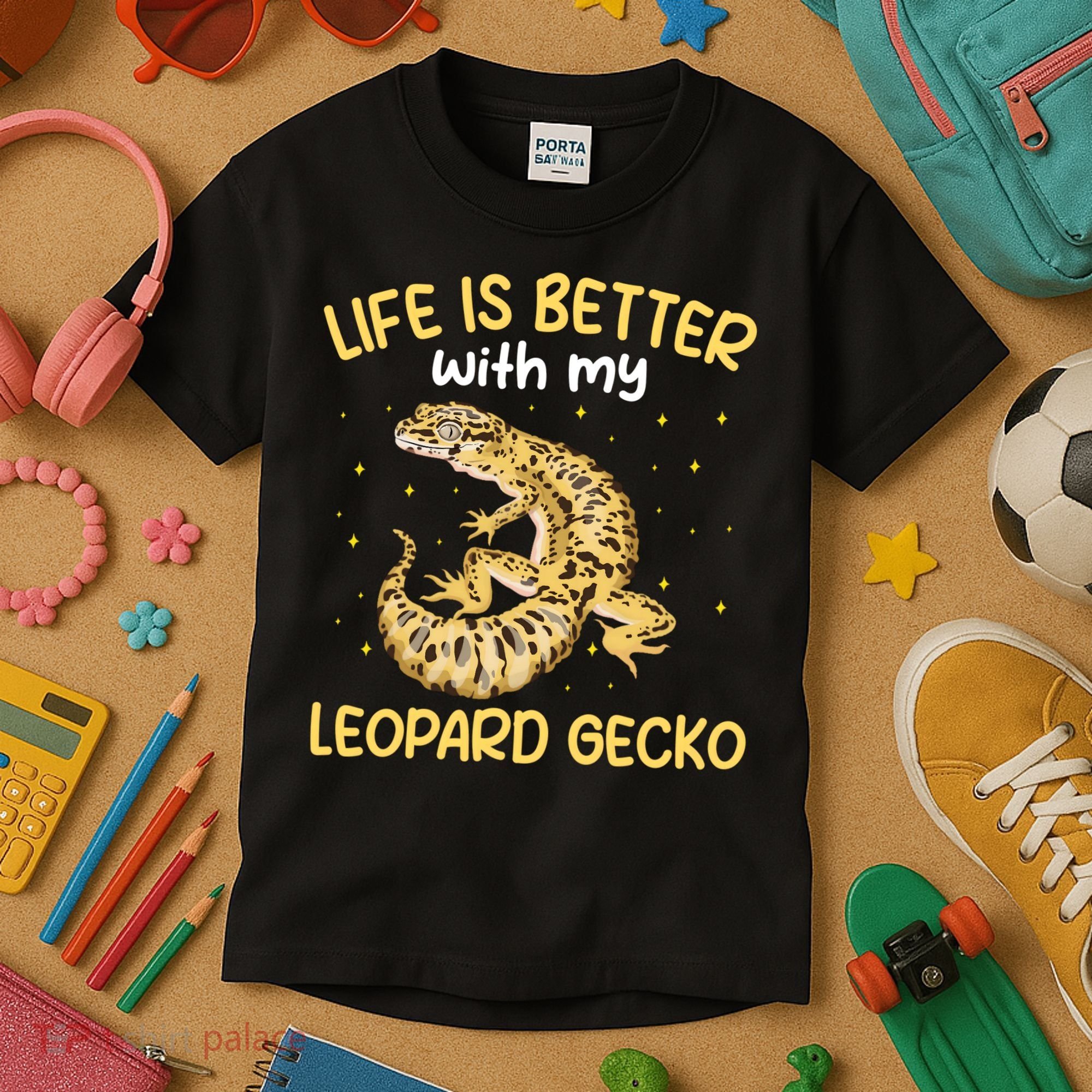 Life Is Better With My Leopard Gecko Funny Kids T-Shirt