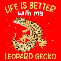Life Is Better With My Leopard Gecko Funny Santa Hat thumb 1