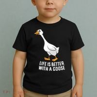 Life Is Better With A Goose Funny Goose Gift Toddler T-Shirt thumb 2