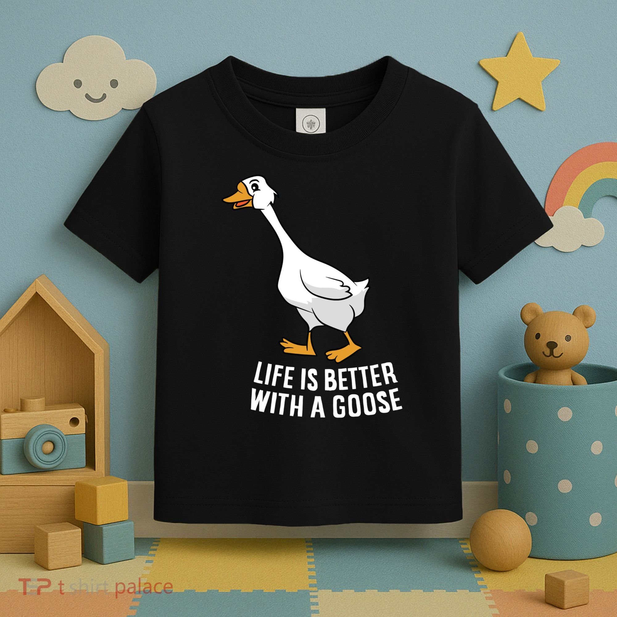 Life Is Better With A Goose Funny Goose Gift Toddler T-Shirt