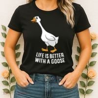 Life Is Better With A Goose Funny Goose Gift Women's T-Shirt thumb 2
