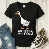Life Is Better With A Goose Funny Goose Gift Women's T-Shirt thumb 3
