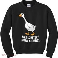 Life Is Better With A Goose Funny Goose Gift Kids Sweatshirt thumb 0