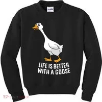 Life Is Better With A Goose Funny Goose Gift Kids Sweatshirt thumb 0