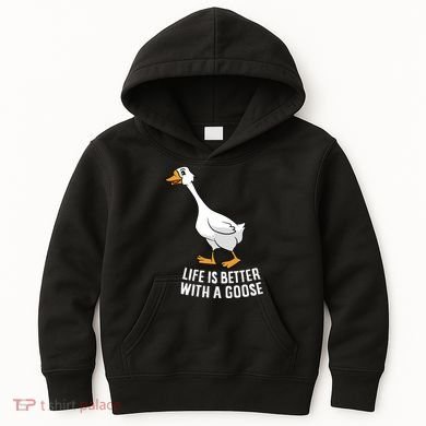 Life Is Better With A Goose Funny Goose Gift Kids Hoodie