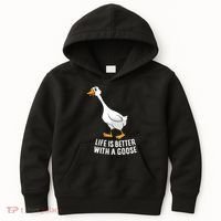 Life Is Better With A Goose Funny Goose Gift Kids Hoodie thumb 0