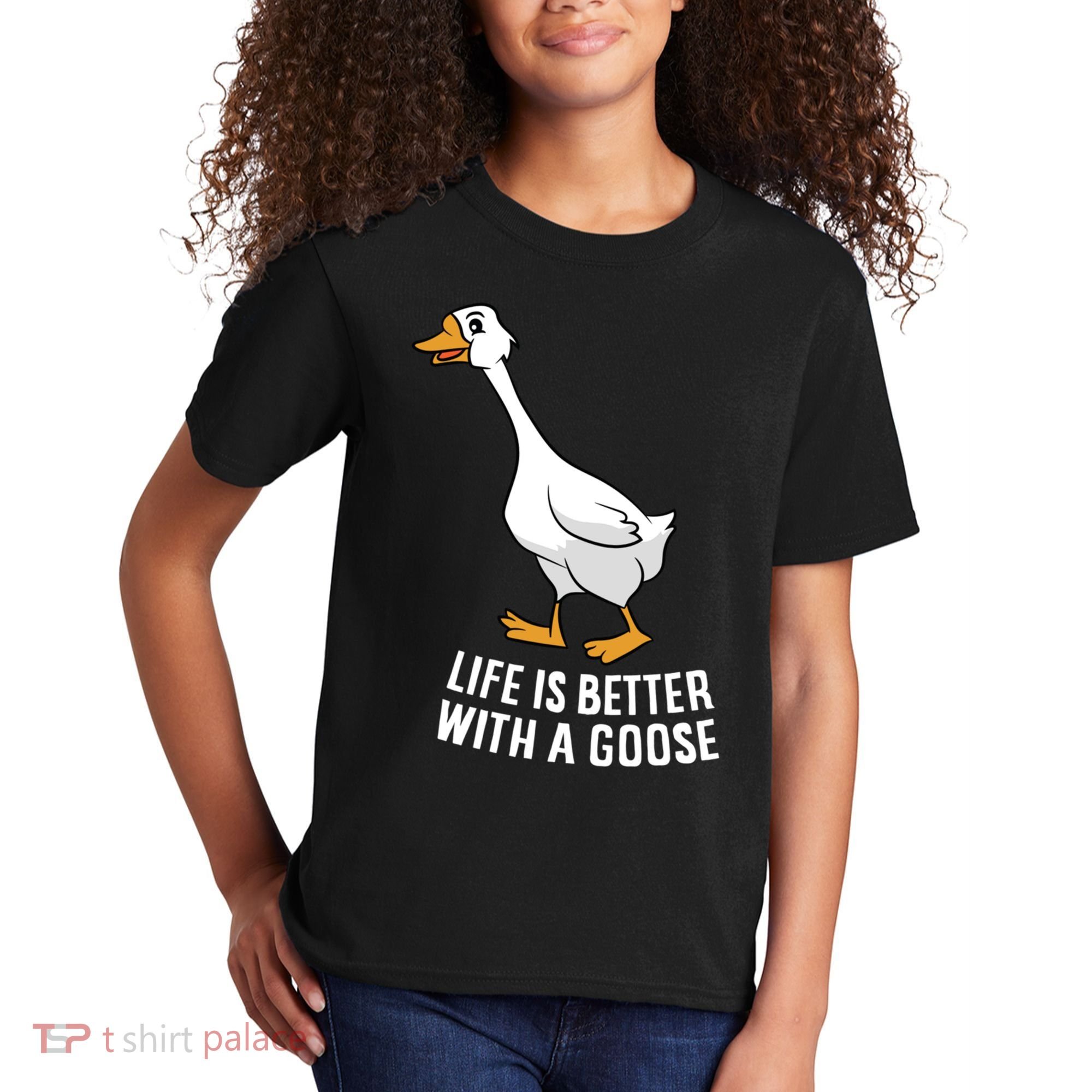 Life Is Better With A Goose Funny Goose Gift Kids T-Shirt