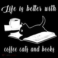 Life Is Better With Coffee Cats And Books Cat Lover TShirt Coffee Mug thumb 5