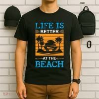 Life Is Better At The Beach Summer Vacation Quote T-Shirt thumb 6