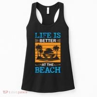Life Is Better At The Beach Summer Vacation Quote Women's Tank Top thumb 0