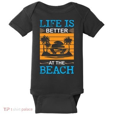 Life Is Better At The Beach Summer Vacation Quote Baby Bodysuit