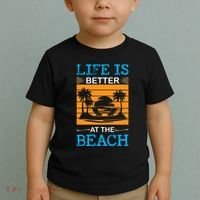 Life Is Better At The Beach Summer Vacation Quote Toddler T-Shirt thumb 2