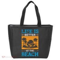 Life Is Better At The Beach Summer Vacation Quote Tote Bag thumb 0