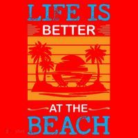 Life Is Better At The Beach Summer Vacation Quote Santa Hat thumb 1