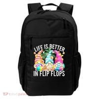 Life Is Better In Flip Flops For Beach Girls Summer Gnomes Backpack thumb 0